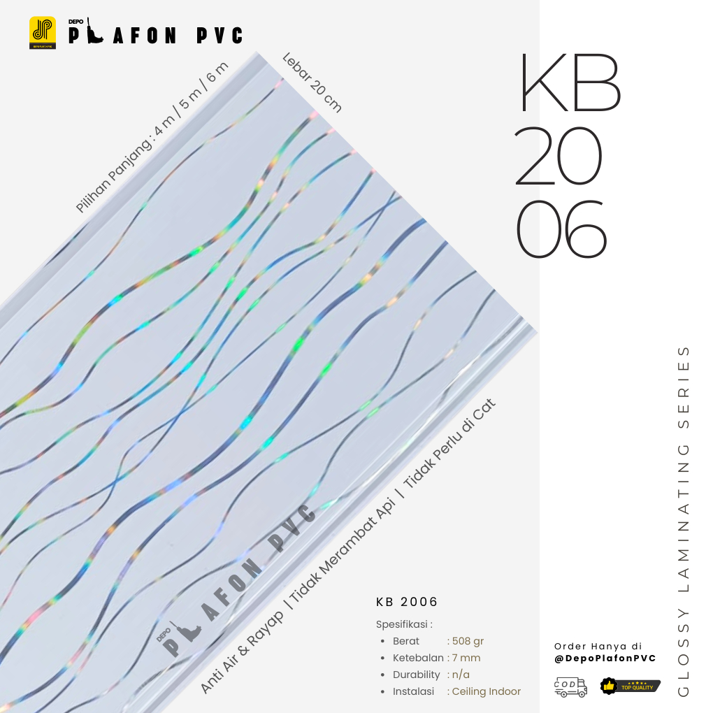 Plafon PVC Glossy KB 2006 (Karawang)