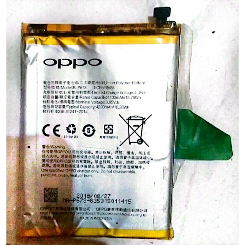 baterai BLP673 copotan oppo a3s Oppo A31 2020 Oppo A5s Oppo A7 Oppo A12