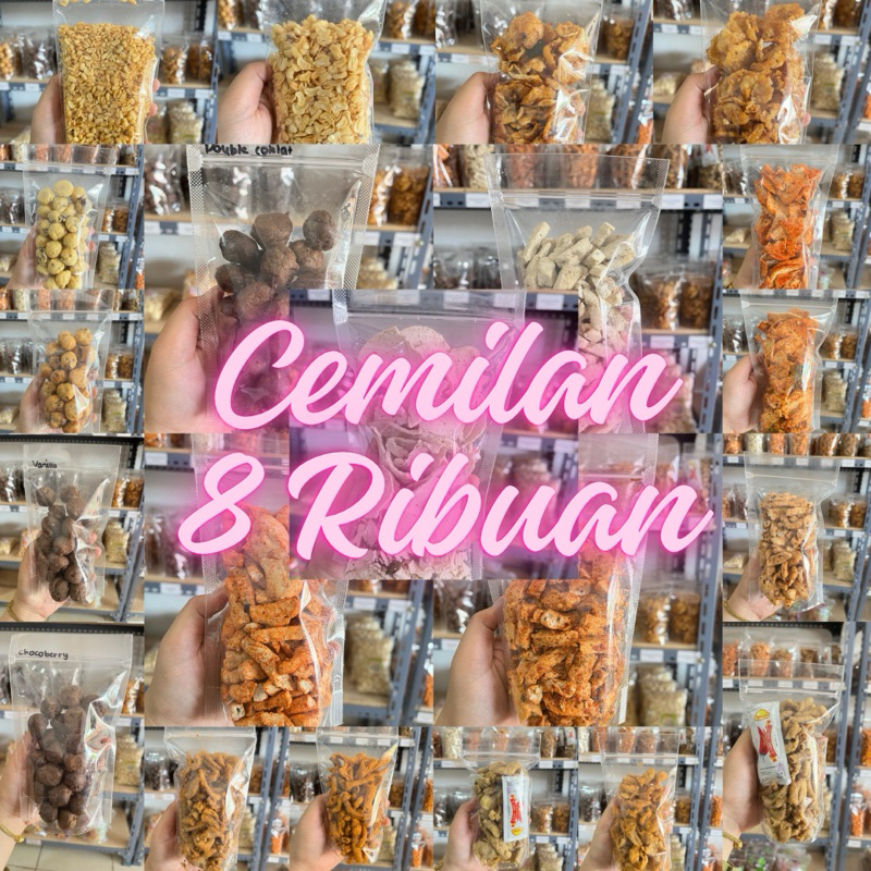 

Cemilan Serba 8 Ribuan Murah Meriah Manis Asin Pedas