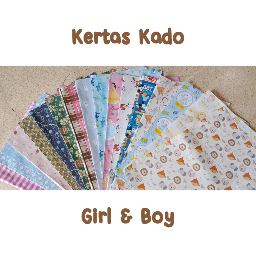 

KERTAS KADO untuk tambahan bungkus kado paket