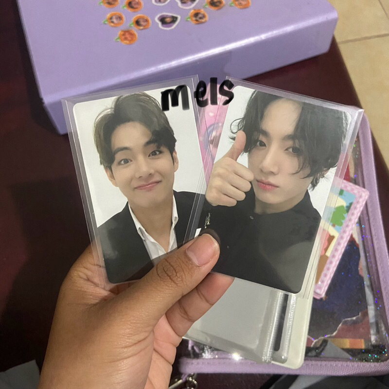 OFFICIAL PHOTOCARD BTS DVD MEMORIES 2020 TAEHYUNG & JUNGKOOK PC V JK