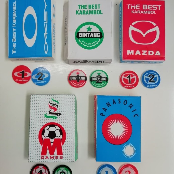 Biji Karambol Tipis 3mm Biji Karambol Mika Koin karambol murah 1set