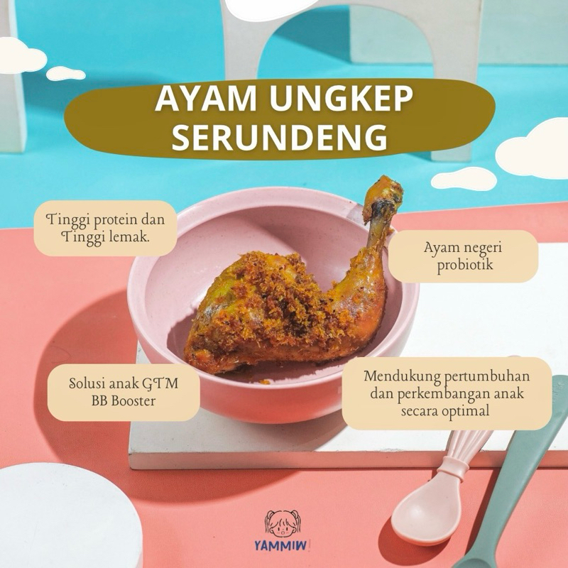 

YAMMIW - AYAM UNGKEP SERUNDENG / BB Booster / Makanan Sehat dan Bergizi Anak / NO MSG