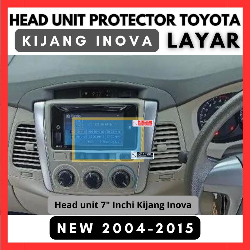 Takut Lecet Kijang Inova 2004-2015 Anti Gores Layar Tv Head Unit Mobil Uk 7-12" Bisa Custom Support 