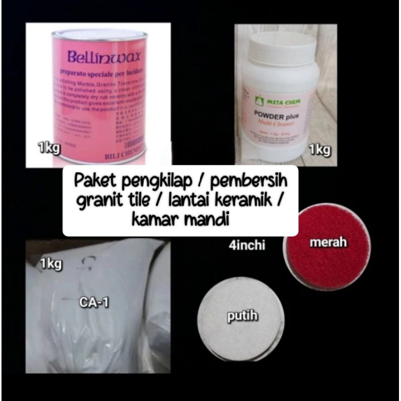 paket pengkilap / pembersih lantai granit tile kamar mandi