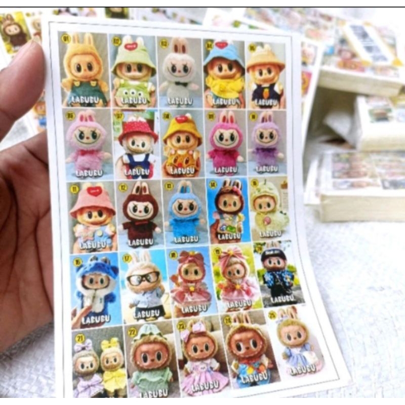 

STIKER LABUBU MURAH MIX ISI 20 LEMBAR