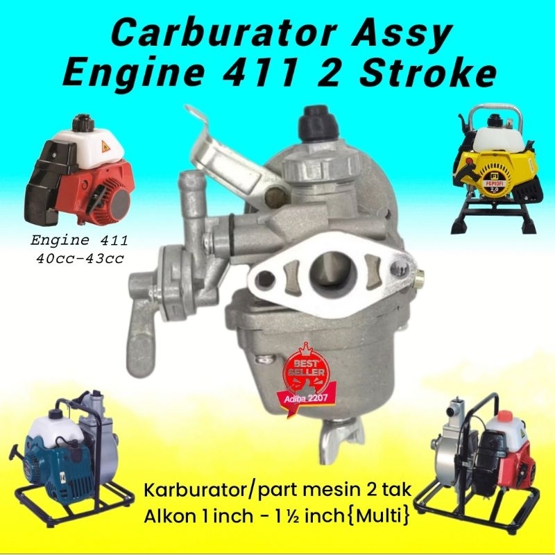Carburator WP10 2 tak karburator mesin 2.0hp pompa air alkon 1 inch 1½ inch / motor mini trail 40cc