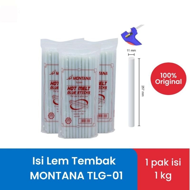 

Isi Lem Tembak Montana TLG 01 / TLG 02/ Glue Stick Refill