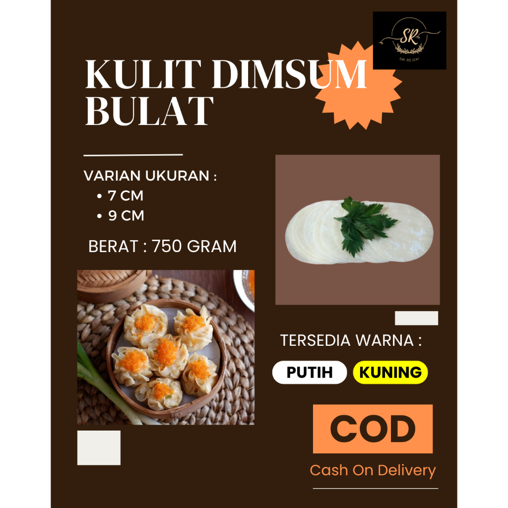 

Kulit Dimsum Bulat Diameter 7cm Diameter 9cm Kulit Siomay Gyoza Isi 750gram Tipis Halal Bergizi Enak Elastis