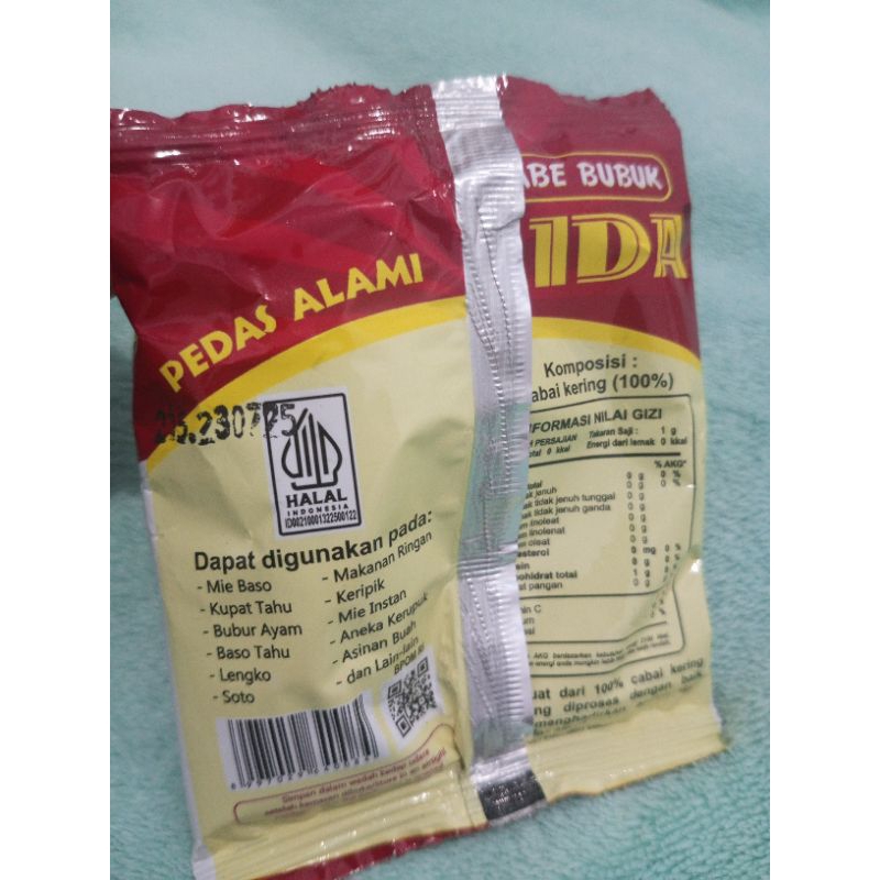 

AIDA cabe bubuk kemasan 25g