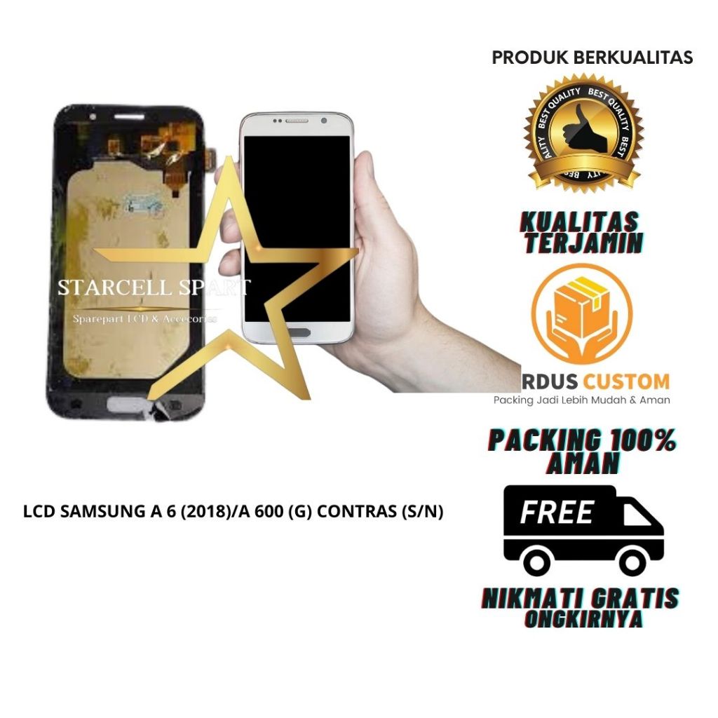 LCD SAMSUNG A 6 (2018)/A 600 (G) CONTRAS (S/N)