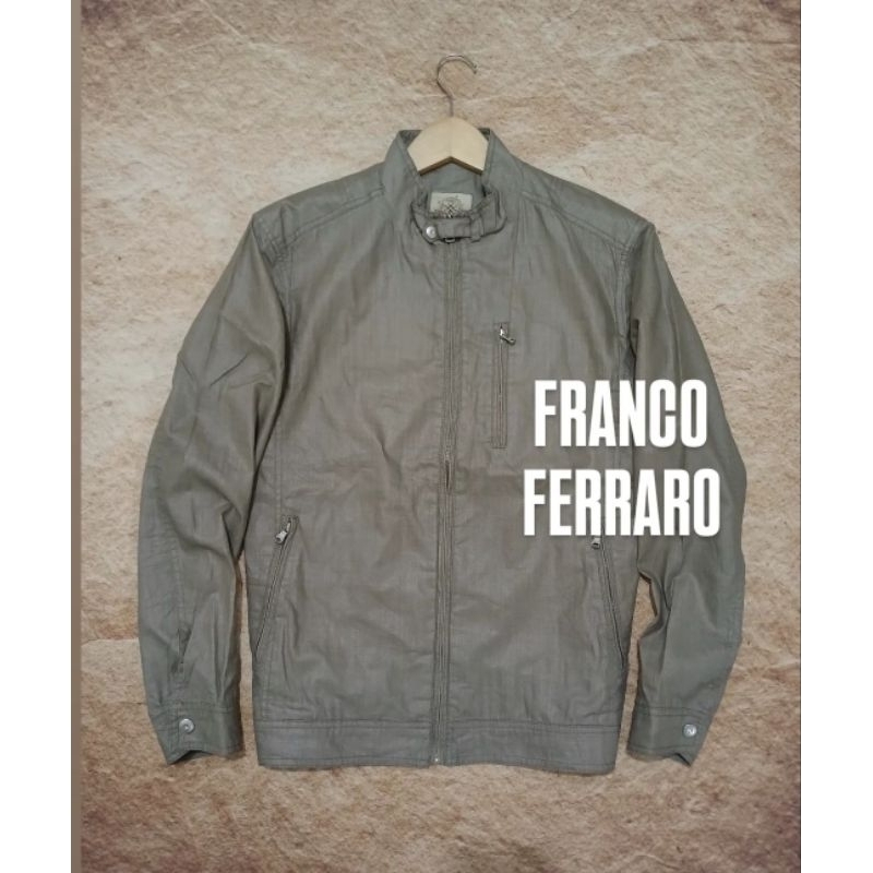 jaket casual FRANCO FERRARO  bahan katun linen berkelas bekas/second/preloved