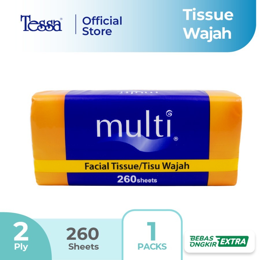 Tessa Multi Facial Tissue 260 Sheet x 2ply Tisu Wajah dan Multiguna