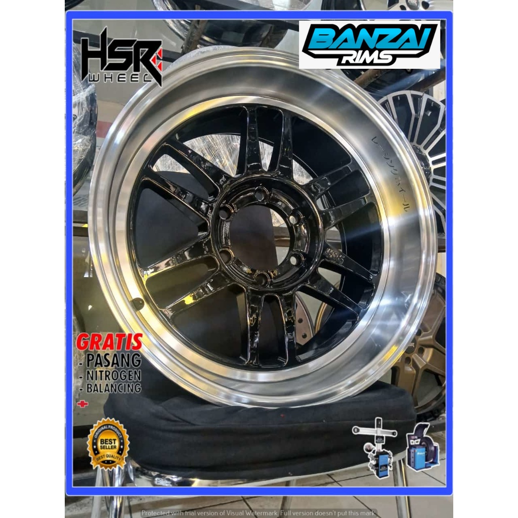 VELG MOBIL PAJERO FORTUNER RING 18 PELEK RACING HSR BLY01 MODEL RPF1 R 18 PCD 6X139,7 LEBAR 9 ET 0