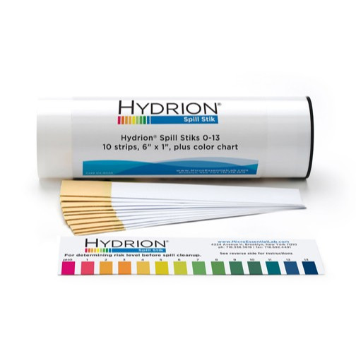 HYDRION SPILL STIK PLASTIC PH STRIPS 0–13