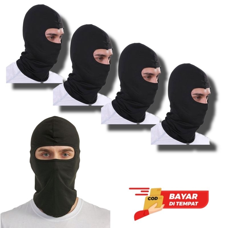 Balaclava Masker Ninja Full Face Hitam#Buff Masker Full Face