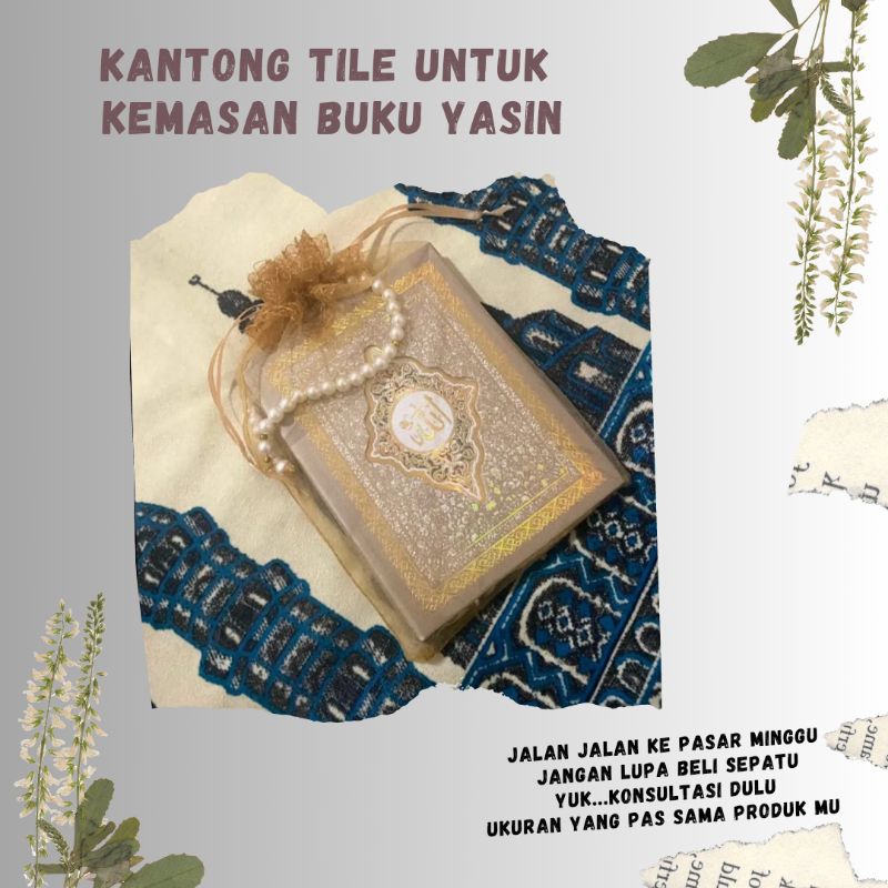 kantong tile kemasan souvenir buku yasin ukuran custom size besar