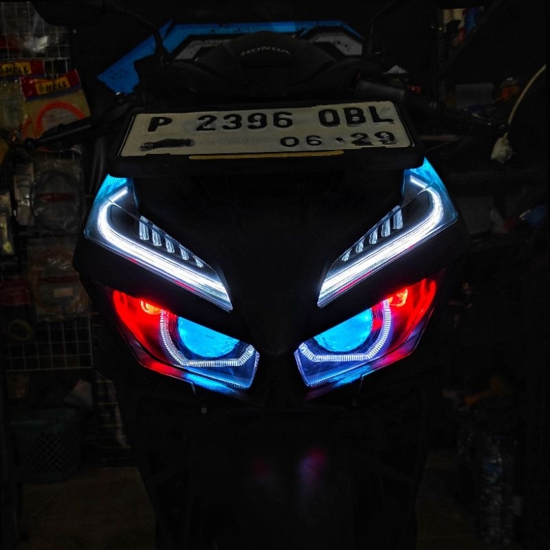 BILED HEADLAMP SET LAMPU DEPAN SET CUSTOM BILED AES EXPERIENCE LAMPU ALIS DRL LAMPU SOROT DAN HOLDER