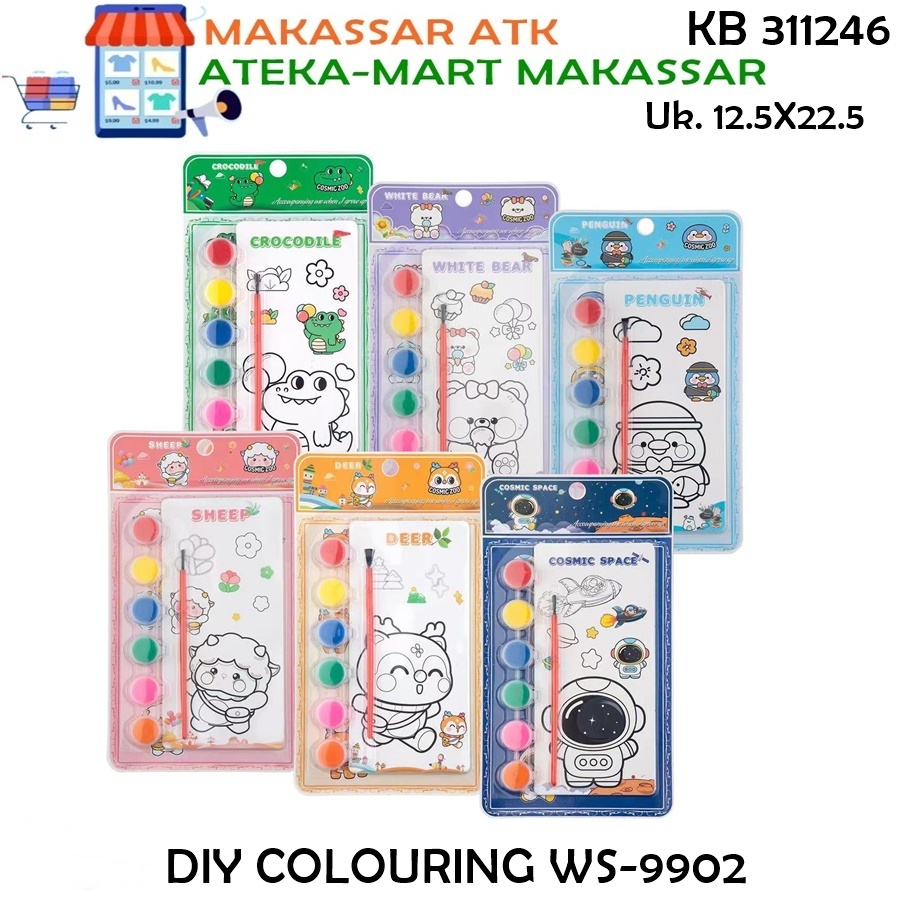 

[1PCS] DIY COLOURING WS-9902 SET MEWARNAI LUCU