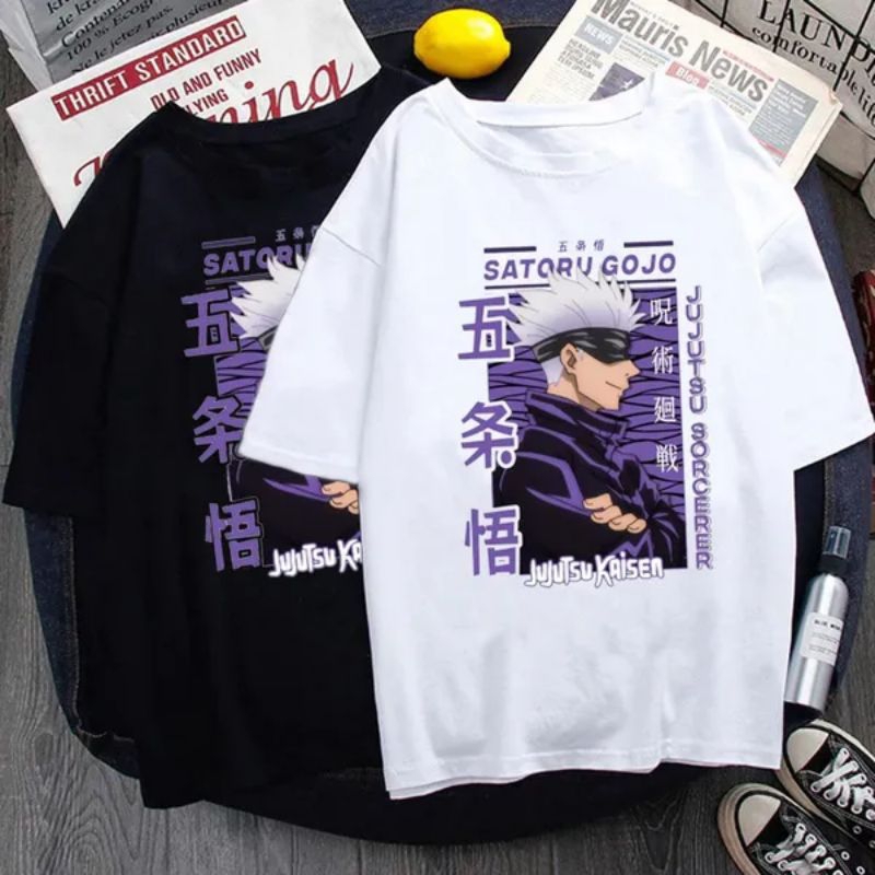 Kaos Anime Gojo Satoru Pria Baju Distro Anak Dewasa Laki-laki  Baju Anime Jujutsu Kaisen Gojo Satoru