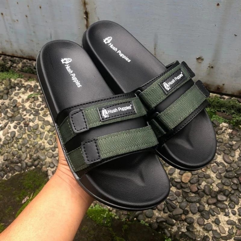 Sandal Slide Slip On Velcro Hush Puppies Pria Wanita/Sandal Slop Velcro Pria Wanita Hush Puppies/San