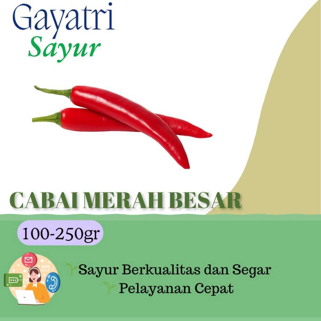 

Cabe Merah besar 100gr - KIRIM INSTAN GAYATRI SAYUR