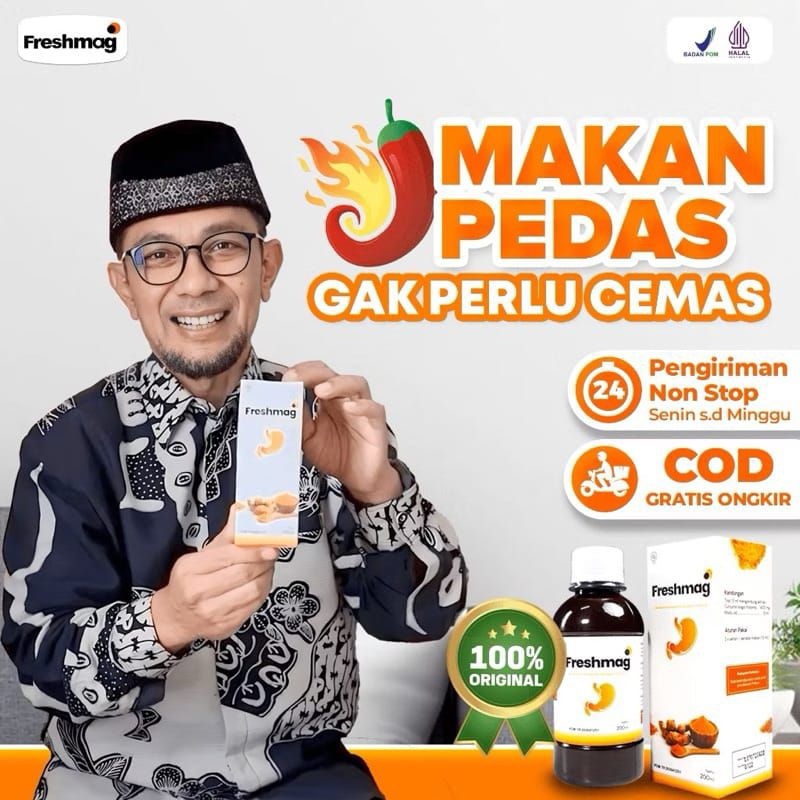 

FRESHMAG - 3x Lebih Cepat Atasi Masalah Lambung - Original Madu Herbal Obat Maag Atasi Magh Kronis Gerd Asam & Infeksi Radang