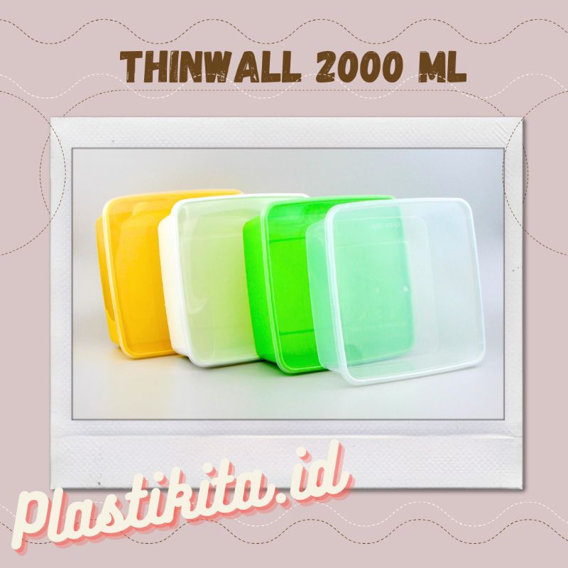 THINWALL 2000 ML WARNA / KOTAK PLASTIK WARNA