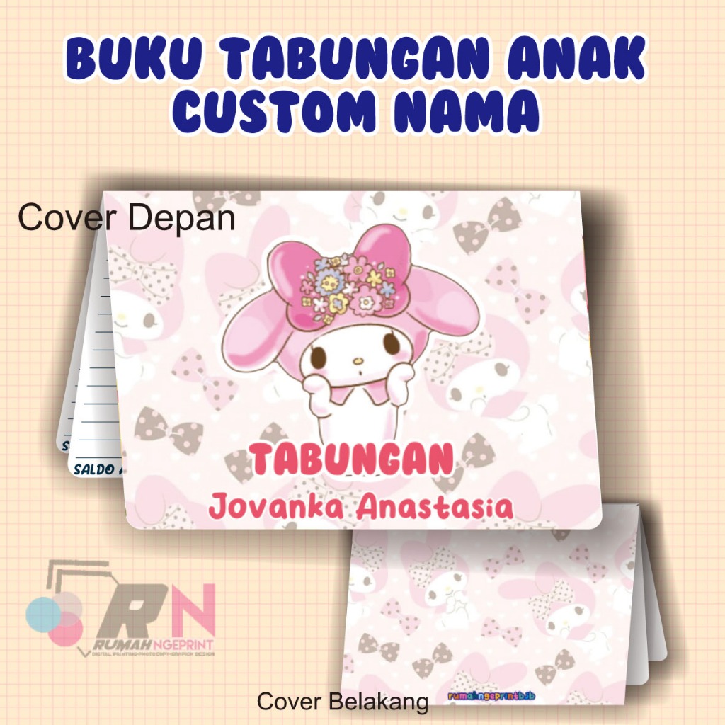 

Buku Tabungan Anak Custom| Buku Catatan Menabung Sekolah