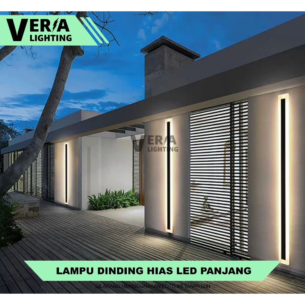 Lampu Dinding Outdoor Waterproof Taman LED Panjang Cafe Dekorasi Rumah