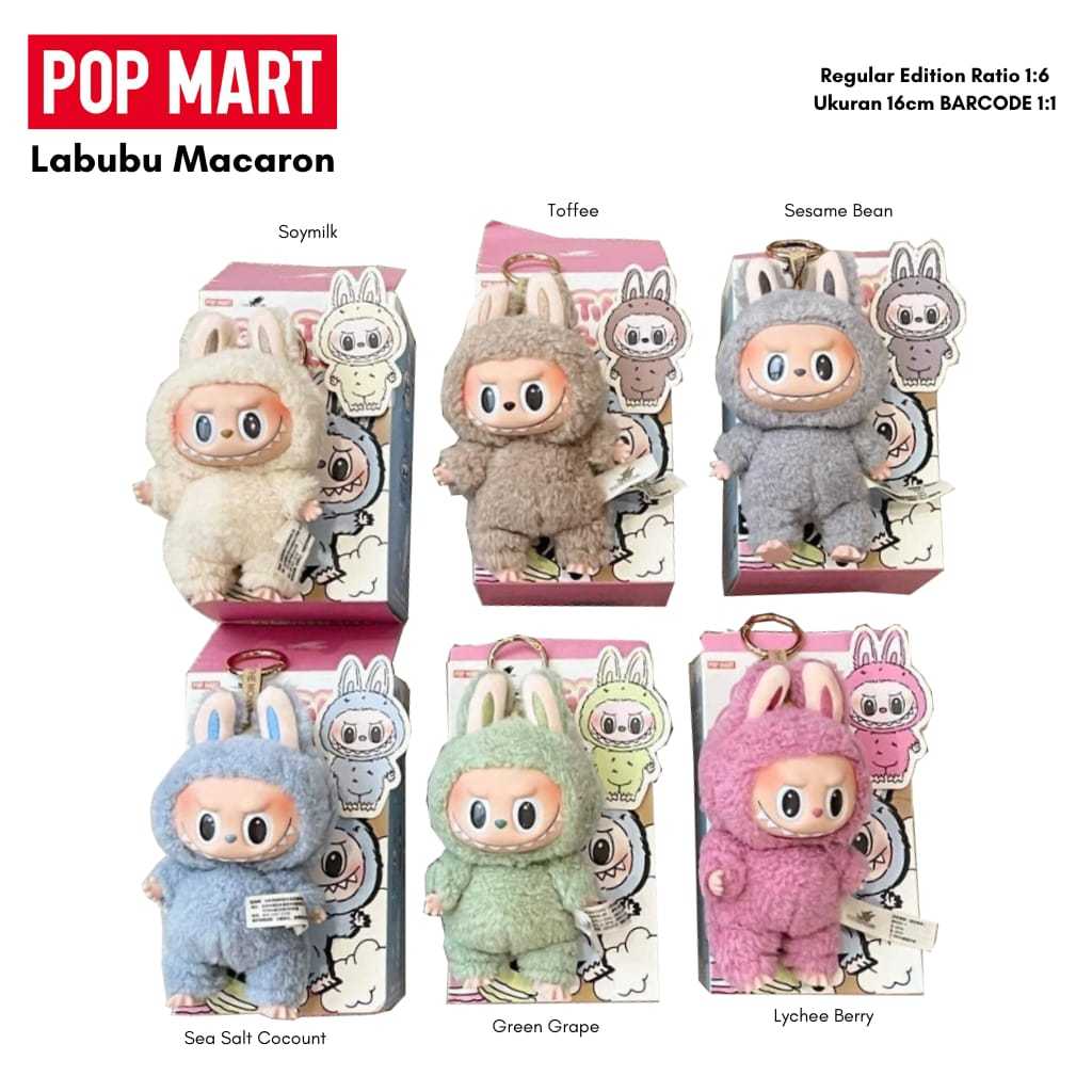 LABUBU Pop Mart 16cm boneka labubu doll LABUBU MACARON