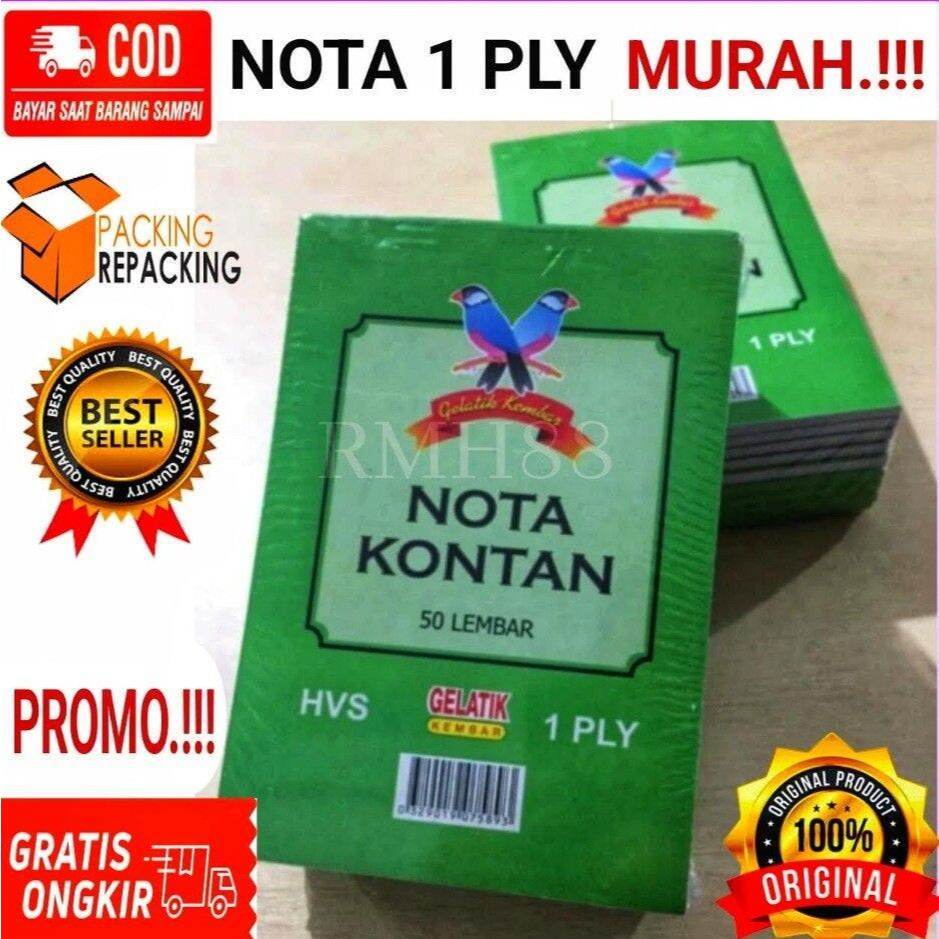 

Nota Kontan Kecil 1 ply Gelatik Per Pak isi 10