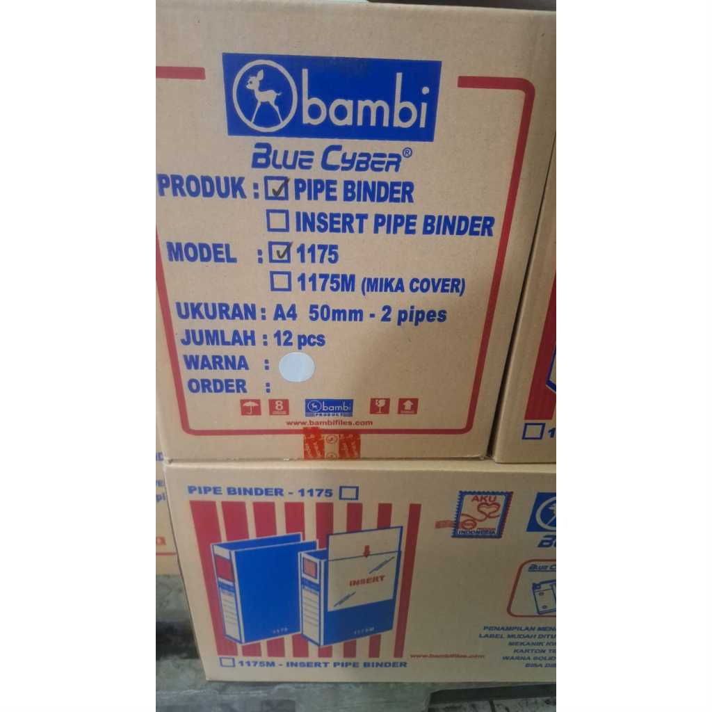 

Ordner Pipe Binder With Full Spine 4 Colour Labels A4 50mm # 1175 KING JIM ( 1 DUS 12 PCS )