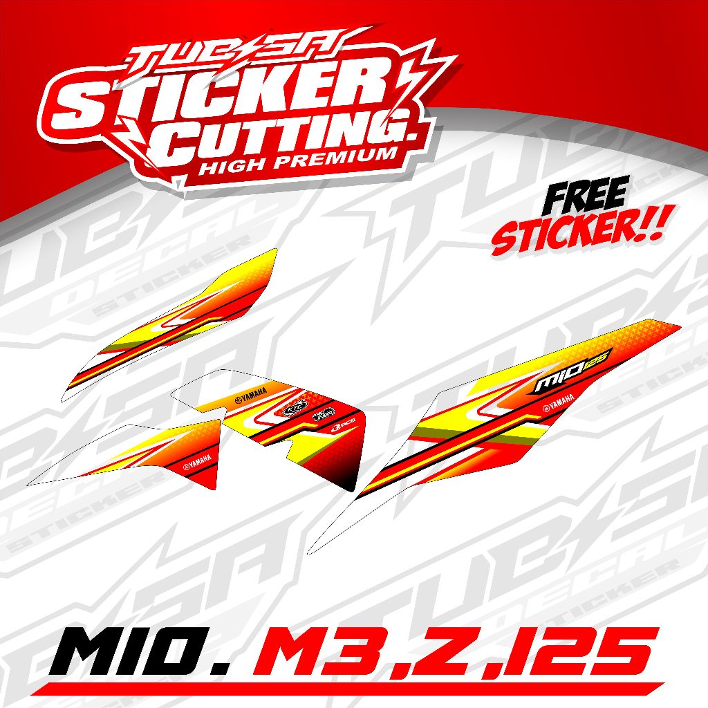 Stiker Transparan UV Mio M3 / Mio Z / Mio 125 Aksesoris Sepeda Motor Mio M3 Transparan Kode : 004