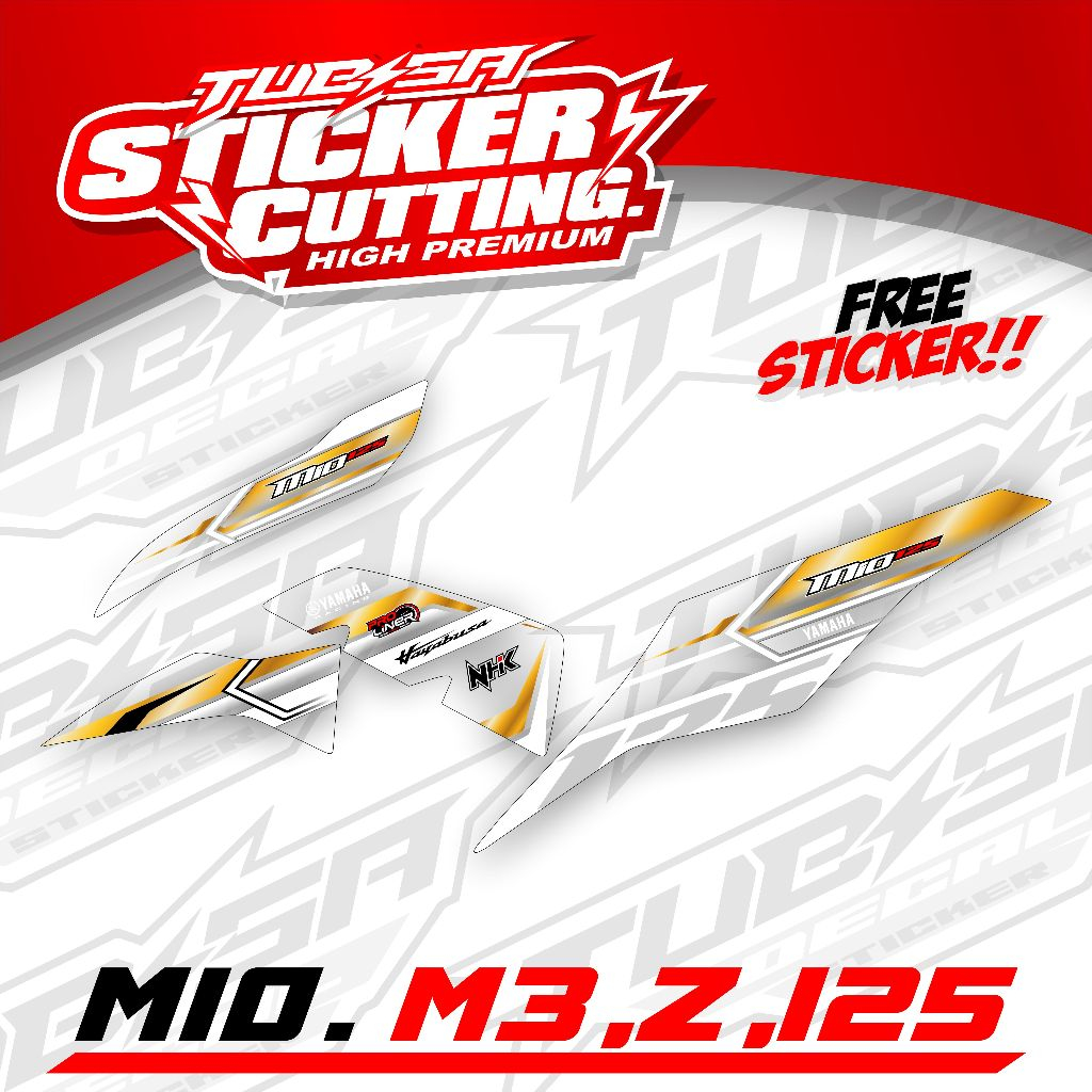 Stiker Transparan UV Mio M3 / Mio Z / Mio 125 Aksesoris Sepeda Motor Mio M3 Transparan Kode : 005