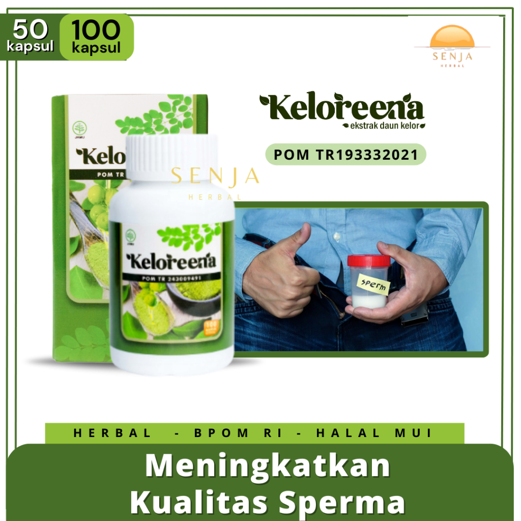 Obat Sperma Encer, Cair, Tidak Subur, Impoten, Ejakulasi Dini, Obat Promil Suami | KELOREENA KAPSUL