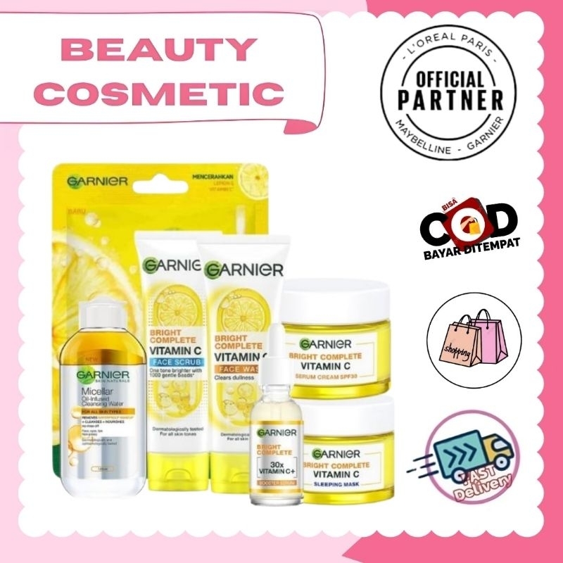 Garnier Paket Lengkap Bright Complete Size Besar || Paket Water Gel