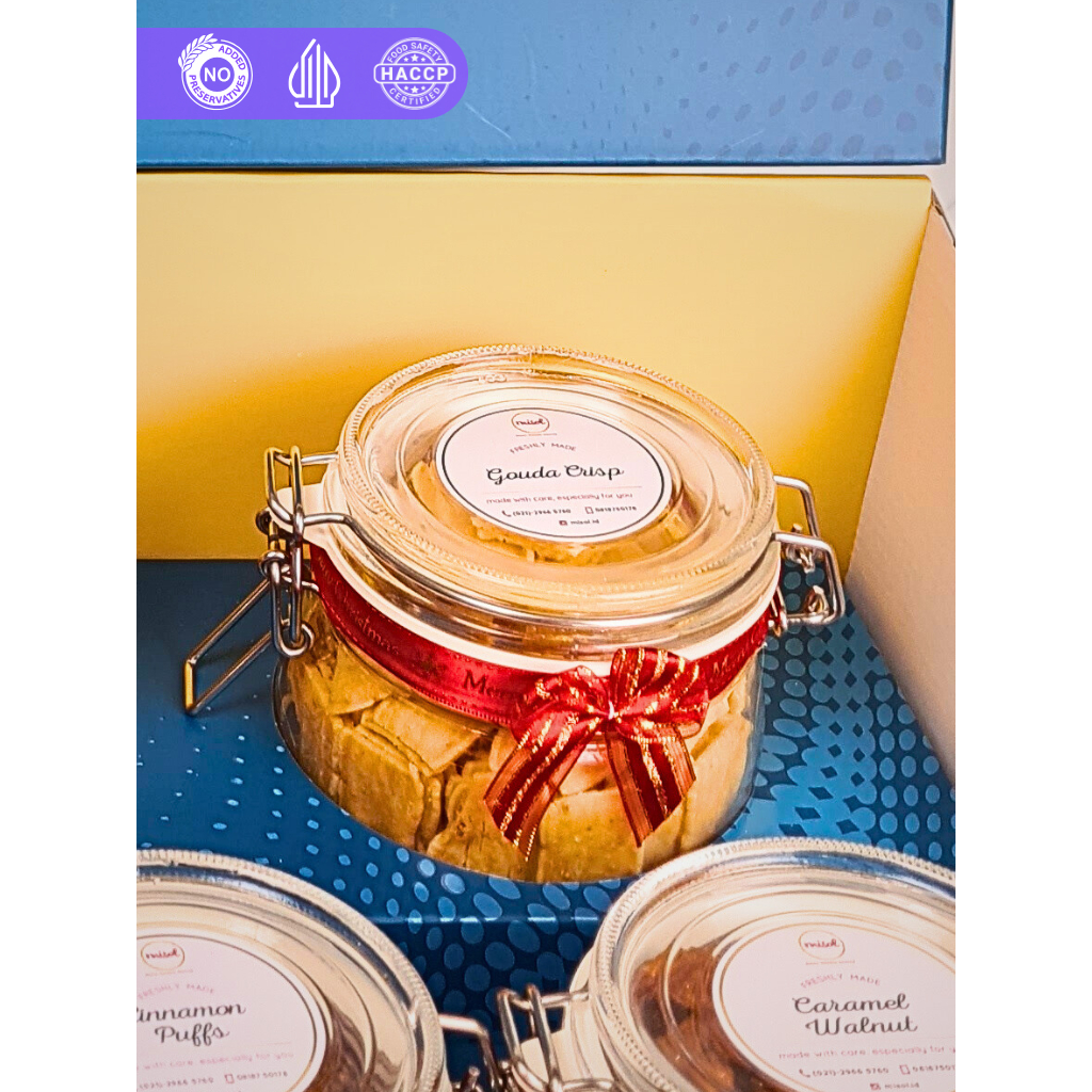 

GOUDA CRISP Kue Kering MISOL netto 144 Gr kemasan Jar Kecil