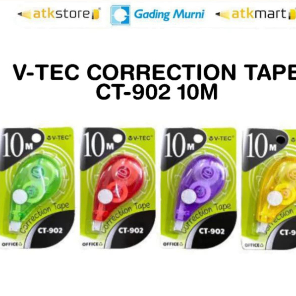 

V Tec Correction Tape Type CT-902 // Tipe X Kertas // Stipo Kertas