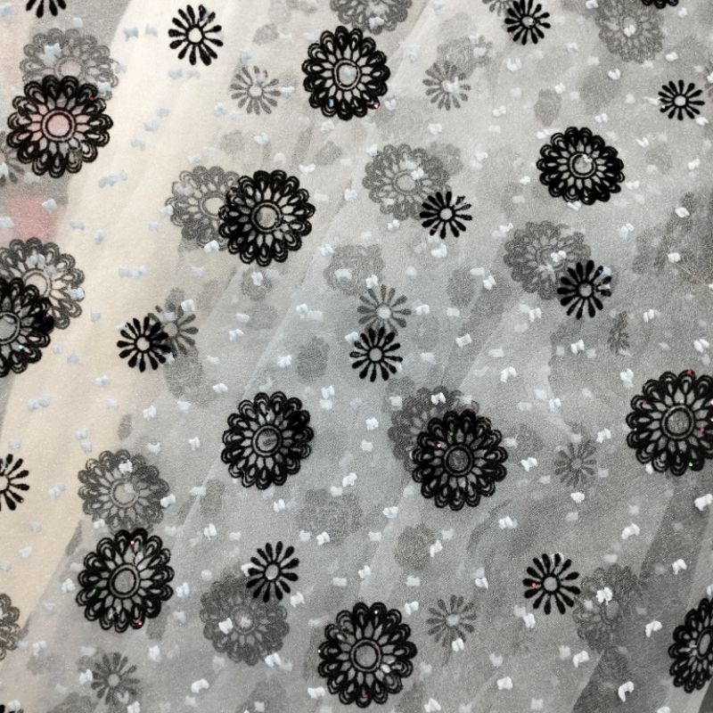 kain organza bludru garmen/organza bludru timbul antik/organza bordir bludru doot import