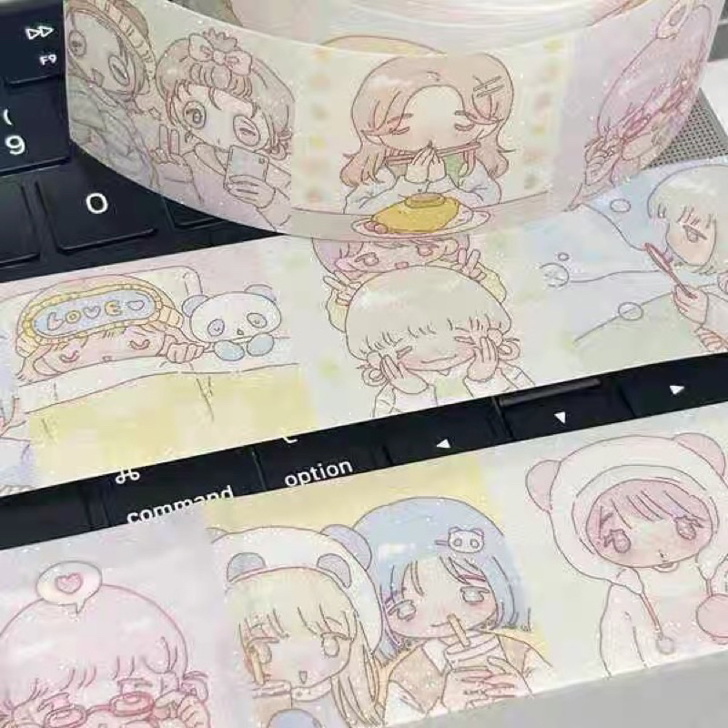 

sticker roll ecer 50cm girl comic dekorasi journal readystock B1429