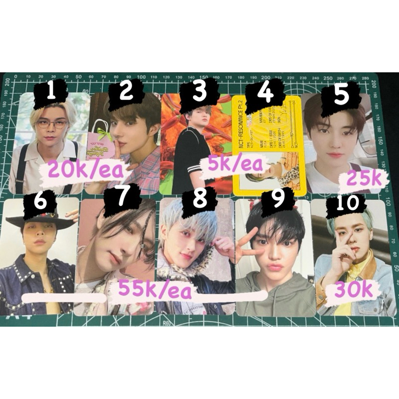 WTS PC JOHNNY COWBOY KUN DEPARTURE HAECHAN POB DYANDRA RENJUN KEPANG JUNGWOO MARK BFE TAEYONG JAEMIN