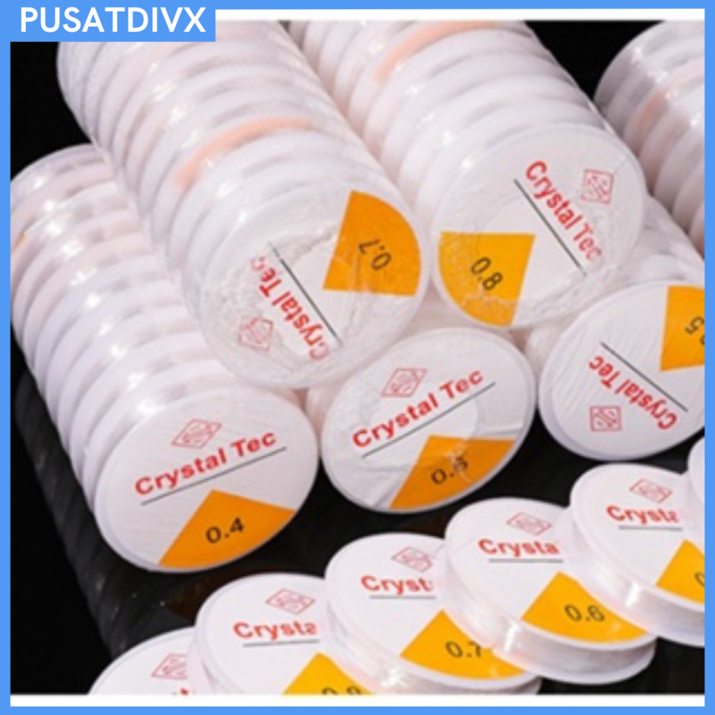 SANJI 10 PCS ELASTIC CRYSTAL TEC TEBAL UKURAN 0.4 0.5 0.6 0.7 0.8 1.0 MM PER 1 ROLL / SENAR BENANG E