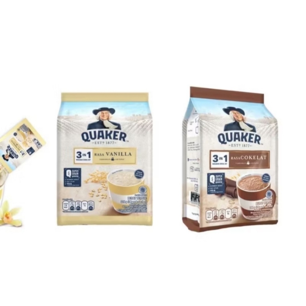 

Quaker Oatmeal 3 in 1 224 gram Minuman Sereal Oat (isi 8 sachet)