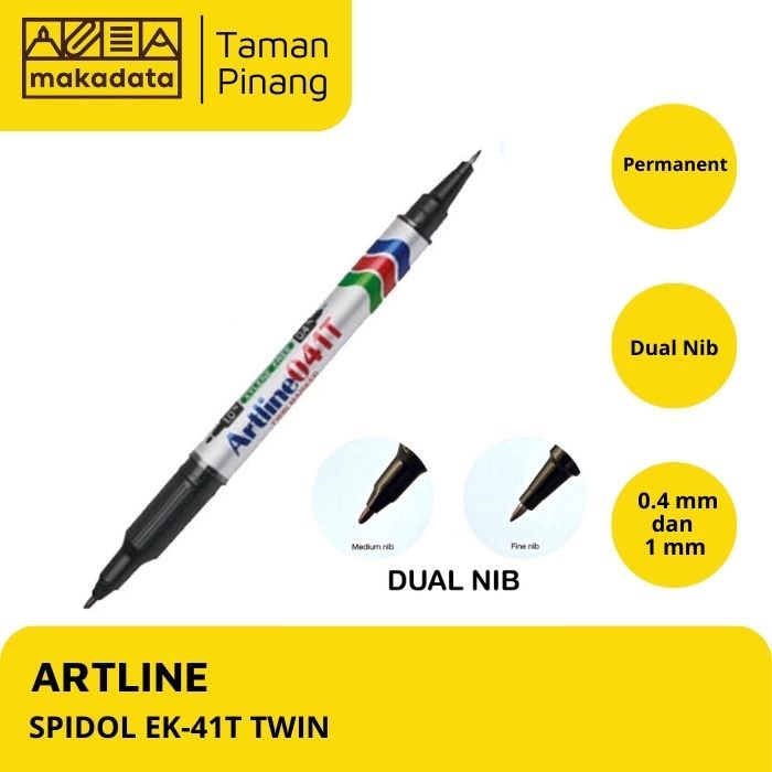 

ARTLINE SPIDOL EK-41T TWIN GREEN DUAL NIB (1 PCS)