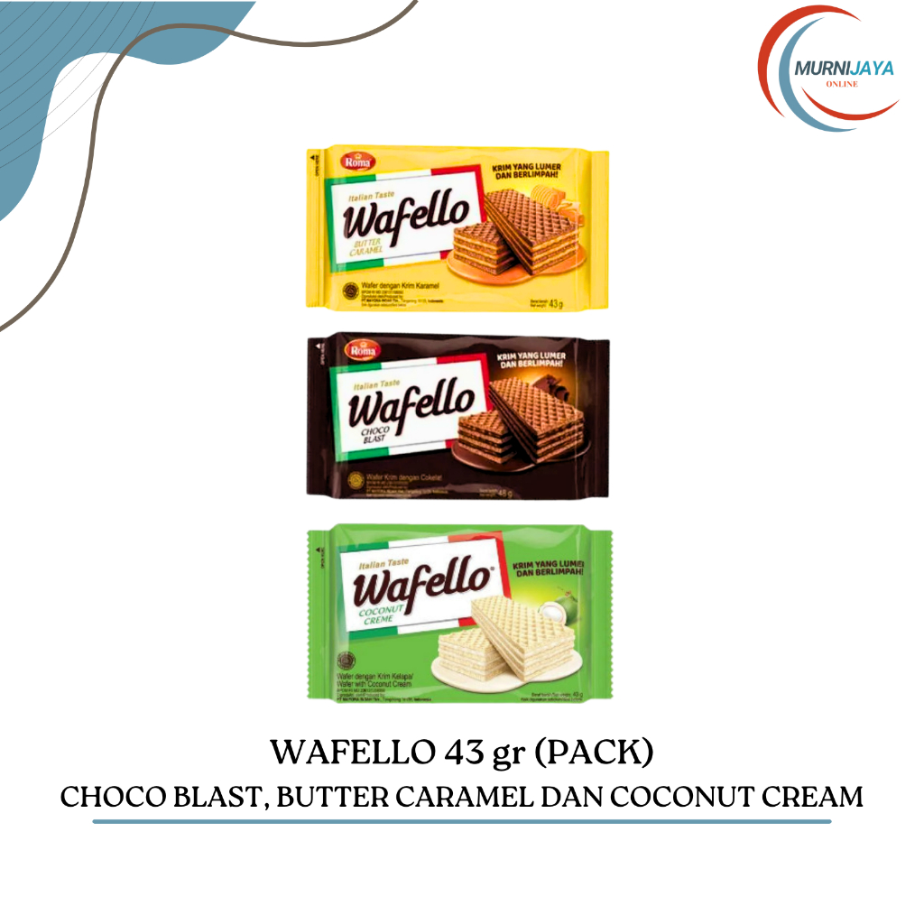 

Wafello Choco Blast - Butter Caramel - Coconut Cream 43 gr (PACK)