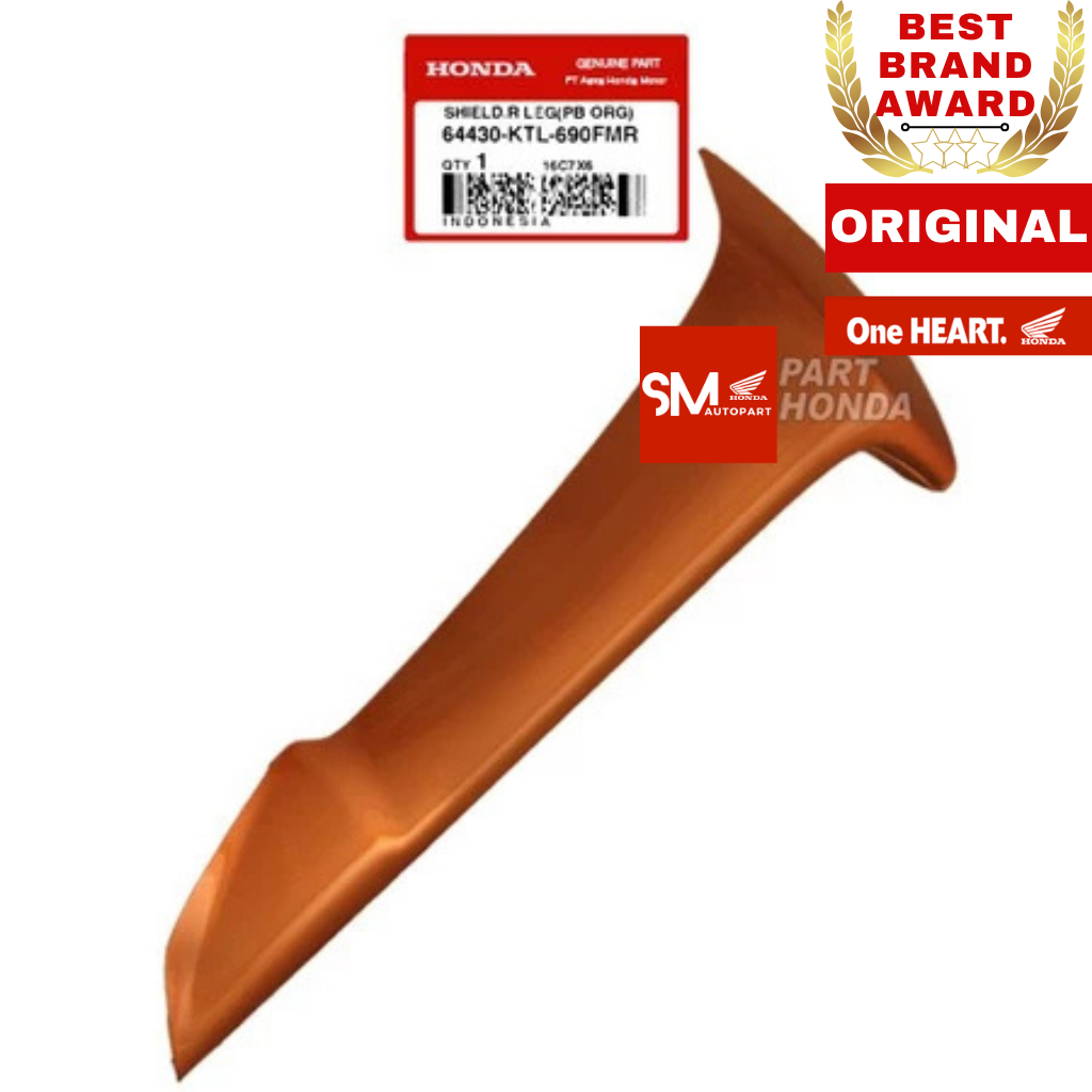64430-KTL-690FMR Cover Sayap Luar Kanan Supra Fit New PB Orange