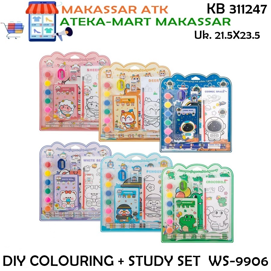 

[1PCS] DIY COLOURING + STUDY SET WS-9906 SET MEWARNAI LENGKAP