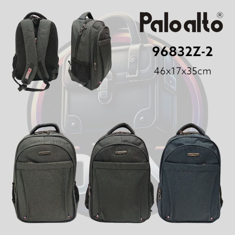 Tas Ransel Laptop Sekolah/Kerja Pria dan Wanita Merk Palo Alto 96832Z-2 dengan Rain Cover