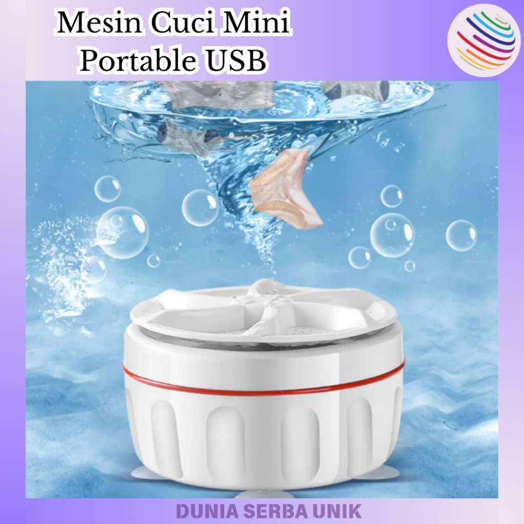 Mesin Cuci Mini Portable USB Ultrasonic / Mesin Putar Pencuci Pembersih Pakaian Dalam Kaos Kaki